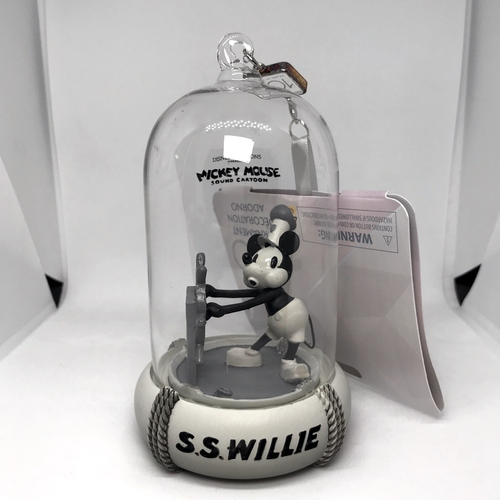 Disney Parks 100th Anniversary Steamboat Willie Holiday Ornament Light Up Music